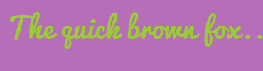 Image with Font Color 9ACD32 and Background Color B76EB8